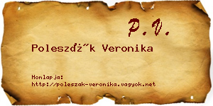 Poleszák Veronika névjegykártya